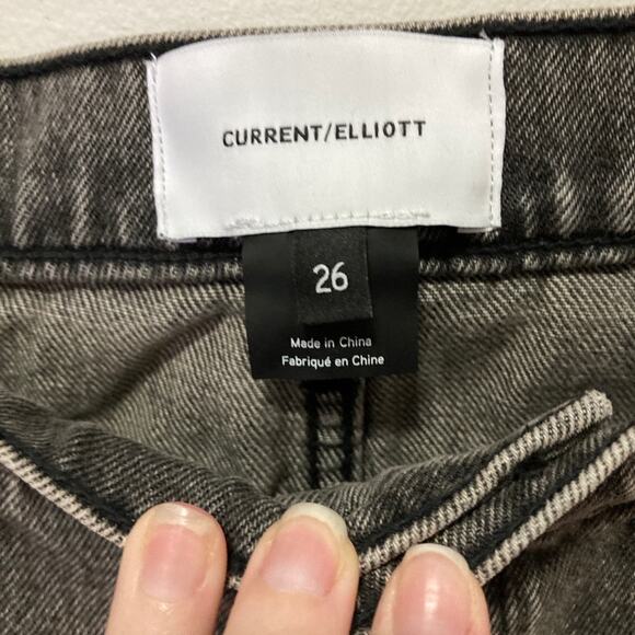 Current/Elliott Straight Leg Jeans size US 26 the Fling NWT Washed Out Black - Picture 2 of 9
